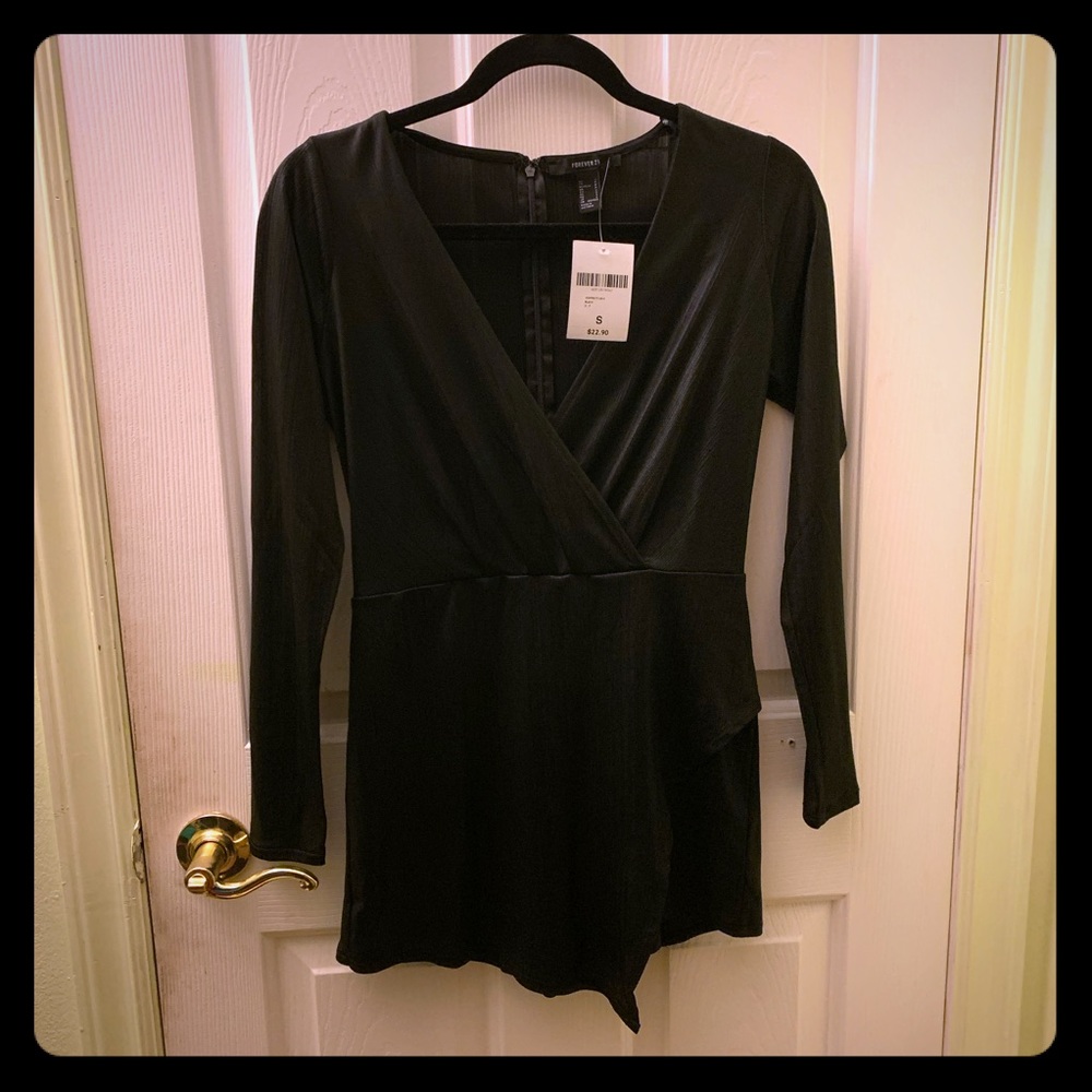 NEW Forever 21 Long Sleeve Evening Romper
